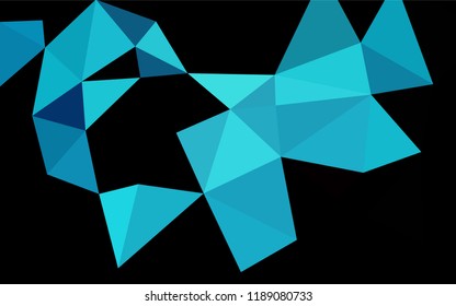 Light BLUE vector abstract mosaic backdrop. Shining illustration, which consist of triangles. The best triangular design for your business.
