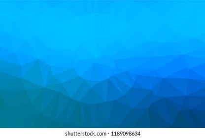 Light BLUE vector abstract mosaic pattern. A sample with polygonal shapes. The best triangular design for your business.