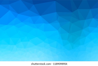 Light BLUE vector abstract mosaic pattern. Colorful abstract illustration with gradient. The completely new template can be used for your brand book.