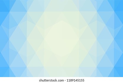 Light BLUE vector abstract mosaic backdrop. Triangular geometric sample with gradient.  A new texture for your web site.