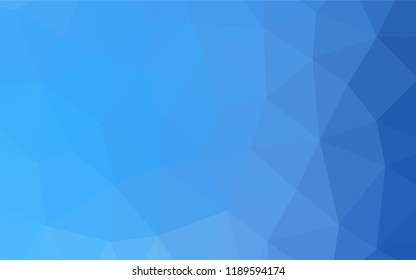 Light BLUE vector abstract mosaic pattern. Shining illustration, which consist of triangles. Triangular pattern for your business design.