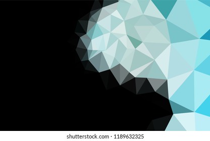 Light BLUE vector abstract mosaic backdrop. Shining illustration, which consist of triangles. A completely new design for your business.