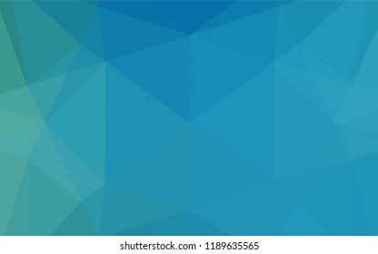 Light BLUE vector abstract mosaic pattern. Triangular geometric sample with gradient.  A completely new template for your business design.