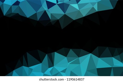 Light BLUE vector abstract mosaic pattern. Geometric illustration in Origami style with gradient.  A completely new template for your business design.
