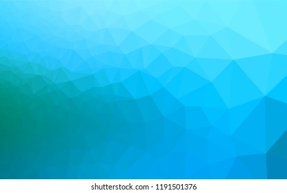 Light BLUE vector abstract mosaic background. A vague abstract illustration with gradient. Triangular pattern for your business design.