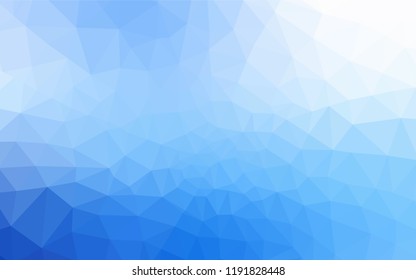 Light BLUE vector abstract mosaic pattern. Elegant bright polygonal illustration with gradient. Pattern for a brand book's backdrop.