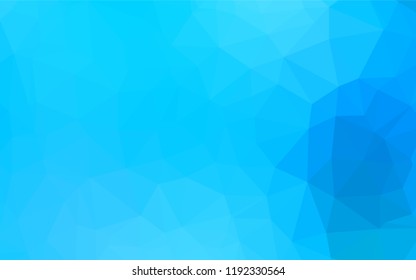 Light BLUE vector abstract mosaic pattern. Creative geometric illustration in Origami style with gradient. The best triangular design for your business.