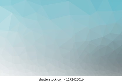 Light BLUE vector abstract mosaic pattern. Shining illustration, which consist of triangles. A new texture for your design.