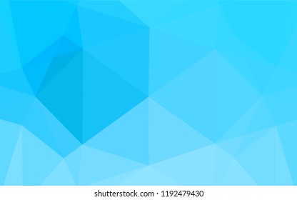 Light BLUE vector abstract mosaic pattern. Shining illustration, which consist of triangles. Triangular pattern for your business design.