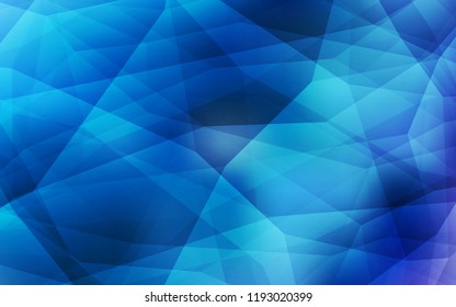 Light BLUE vector abstract mosaic backdrop. Shining polygonal illustration, which consist of triangles. New template for your brand book.