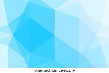 Light BLUE vector abstract mosaic pattern. Triangular geometric sample with gradient.  The polygonal design can be used for your web site.