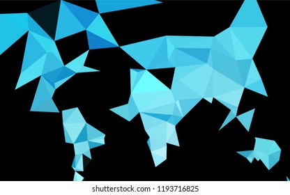 Light BLUE vector abstract mosaic background. Shining illustration, which consist of triangles. The elegant pattern can be used as part of a brand book.