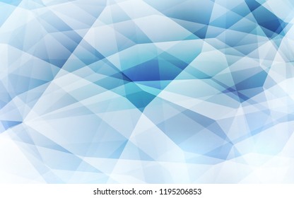 Light BLUE vector abstract mosaic pattern. Colorful abstract illustration with triangles. Brand new design for your business.