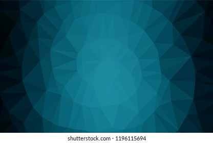 Light BLUE vector abstract mosaic backdrop. Geometric illustration in Origami style with gradient.  The best triangular design for your business.