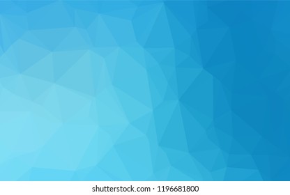 Light BLUE vector abstract mosaic pattern. Triangular geometric sample with gradient.  The polygonal design can be used for your web site.