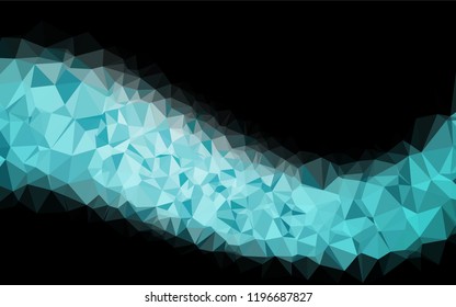 Light BLUE vector abstract mosaic background. Shining illustration, which consist of triangles. A new texture for your design.