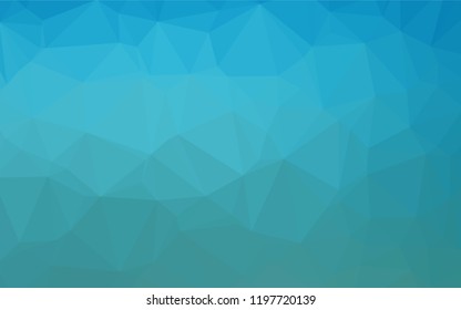 Light BLUE vector abstract mosaic backdrop. Shining illustration, which consist of triangles. The polygonal design can be used for your web site.