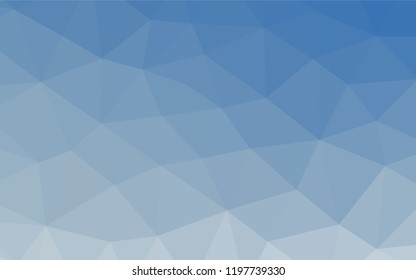 Light BLUE vector abstract mosaic pattern. Geometric illustration in Origami style with gradient.  A completely new template for your business design.