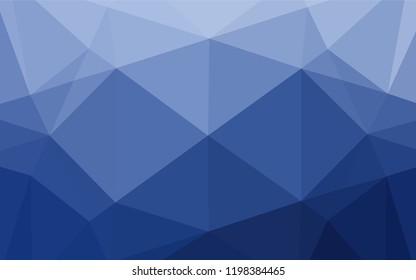 Light BLUE vector abstract mosaic backdrop. Creative illustration in halftone style with gradient. The template can be used as a background for cell phones.