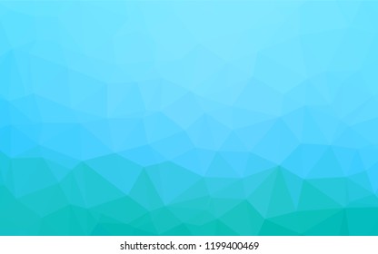 Light BLUE vector abstract mosaic background. Creative geometric illustration in Origami style with gradient. The best triangular design for your business.