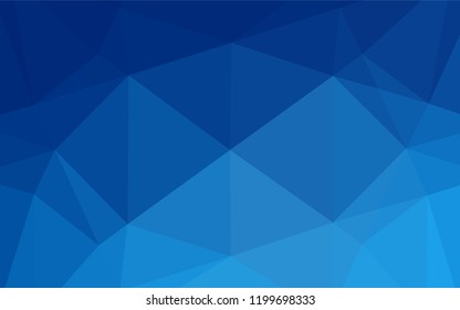 Light BLUE vector abstract mosaic pattern. Triangular geometric sample with gradient.  The elegant pattern can be used as part of a brand book.