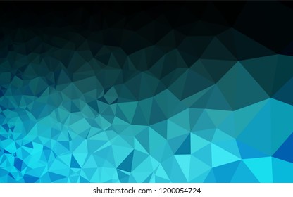Light BLUE vector abstract mosaic backdrop. A completely new color illustration in a vague style. The polygonal design can be used for your web site.