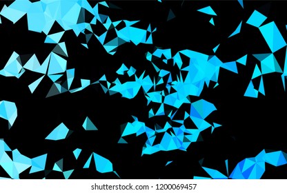 Light BLUE vector abstract mosaic backdrop. Creative geometric illustration in Origami style with gradient. The best triangular design for your business.