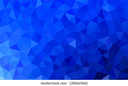 Light BLUE vector abstract mosaic background. Triangular geometric sample with gradient.  Polygonal design for your web site.