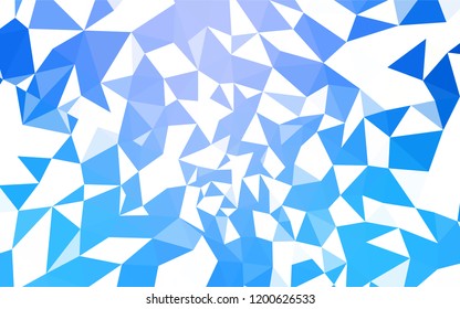 Light BLUE vector abstract mosaic pattern. A sample with polygonal shapes. Brand new style for your business design.