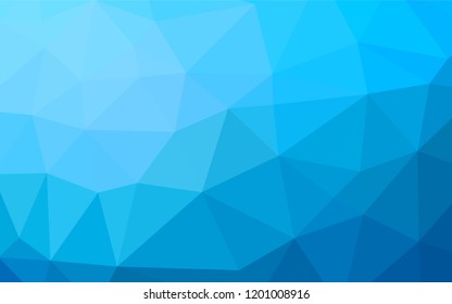 Light BLUE vector abstract mosaic background. Shining illustration, which consist of triangles. The completely new template can be used for your brand book.