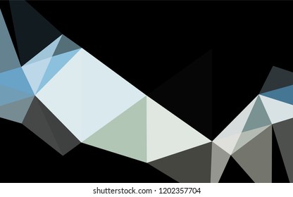 Light BLUE vector abstract mosaic background. A sample with polygonal shapes. The best triangular design for your business.