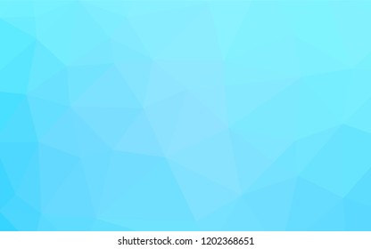 Light BLUE vector abstract mosaic background. Shining illustration, which consist of triangles. A completely new design for your business.