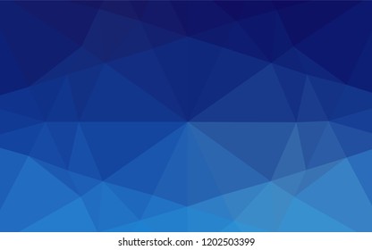 Light BLUE vector abstract mosaic background. Colorful illustration in abstract style with gradient. Triangular pattern for your business design.