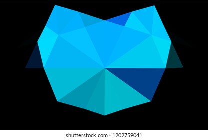 Light BLUE vector abstract mosaic pattern. Geometric illustration in Origami style with gradient.  The elegant pattern can be used as part of a brand book.