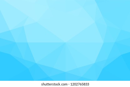 Light BLUE vector abstract mosaic background. Brand new colored illustration in blurry style with gradient. Triangular pattern for your business design.