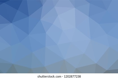 Light BLUE vector abstract mosaic pattern. Shining illustration, which consist of triangles. Triangular pattern for your business design.