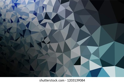 Light BLUE vector abstract mosaic background. Geometric illustration in Origami style with gradient.  The completely new template can be used for your brand book.