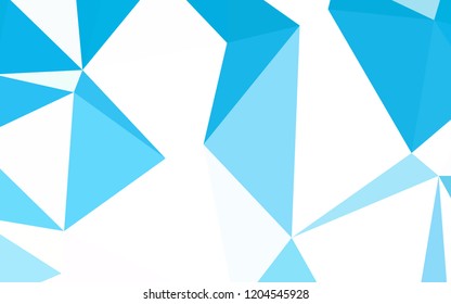 Light BLUE vector abstract mosaic backdrop. Shining colorful illustration with triangles. A completely new design for your leaflet.