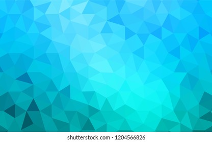 Light BLUE vector abstract mosaic background. Elegant bright polygonal illustration with gradient. A completely new design for your leaflet.