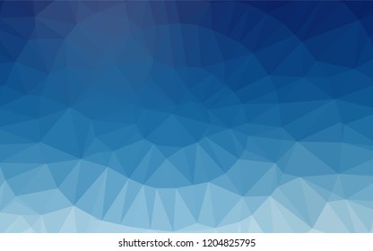 Light BLUE vector abstract mosaic backdrop. Glitter abstract illustration with an elegant design. The best triangular design for your business.