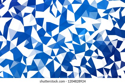 Light BLUE vector abstract mosaic backdrop. Creative illustration in halftone style with triangles. A completely new design for your leaflet.