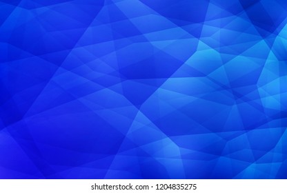 Light BLUE vector abstract mosaic background. Creative geometric illustration in Origami style with gradient. Triangular pattern for your design.