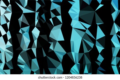 Light BLUE vector abstract mosaic background. Shining illustration, which consist of triangles. The best triangular design for your business.