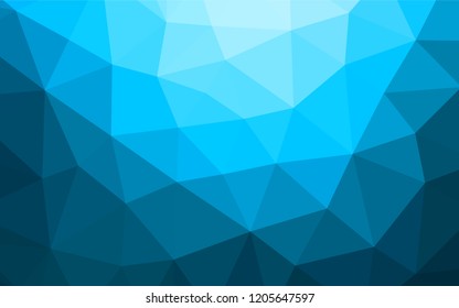 Light BLUE vector abstract mosaic pattern. Shining illustration, which consist of triangles. Triangular pattern for your business design.