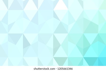 Light BLUE vector abstract mosaic pattern. Colorful illustration in abstract style with triangles. Triangular pattern for your design.