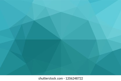 Light BLUE vector abstract mosaic backdrop. Shining illustration, which consist of triangles. Brand new style for your business design.