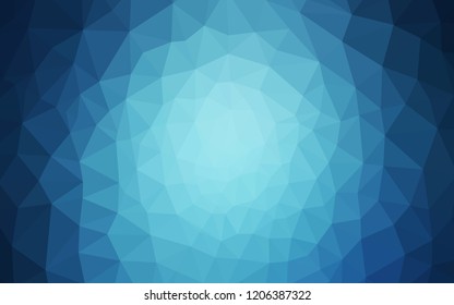 Light BLUE vector abstract mosaic pattern. Glitter abstract illustration with an elegant triangles. Polygonal design for your web site.