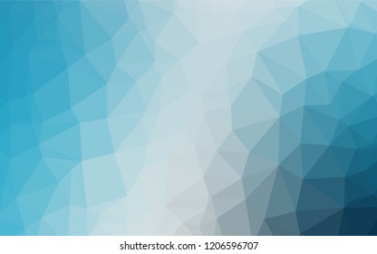 Light BLUE vector abstract mosaic pattern. Shining illustration, which consist of triangles. The elegant pattern can be used as part of a brand book.
