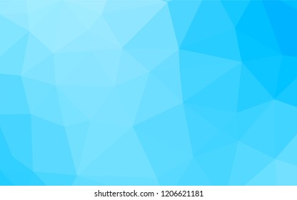 Light BLUE vector abstract mosaic backdrop. Creative geometric illustration in Origami style with gradient. The elegant pattern can be used as part of a brand book.