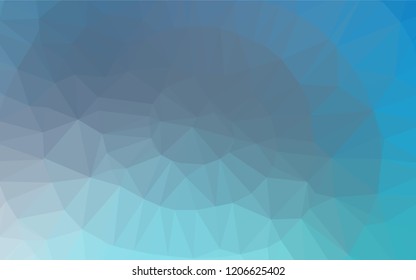 Light BLUE vector abstract mosaic pattern. Brand new colored illustration in blurry style with gradient. Triangular pattern for your business design.